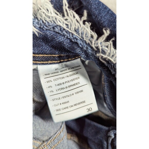 Kancan Women Jeans Size 30 High Rise Rolled Hem Boyfriend Distressed Stretch - Picture 6 of 12